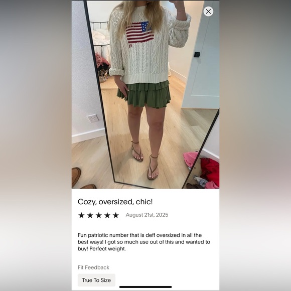 Ralph Lauren Cream Cable Knit Sweater with American Flag - Picture 8 of 15